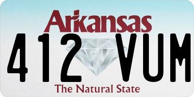 AR license plate 412VUM