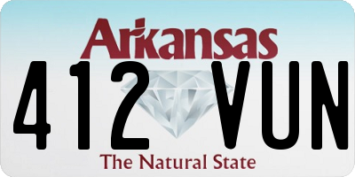 AR license plate 412VUN