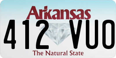 AR license plate 412VUO