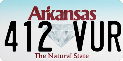 AR license plate 412VUR