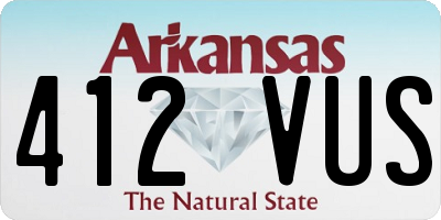 AR license plate 412VUS