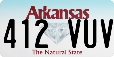 AR license plate 412VUV