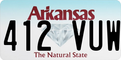 AR license plate 412VUW