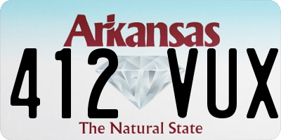AR license plate 412VUX