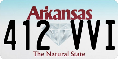 AR license plate 412VVI