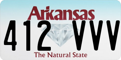 AR license plate 412VVV
