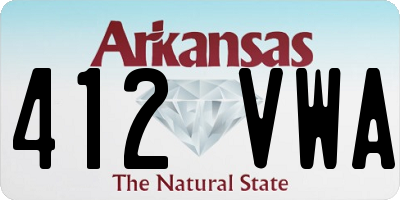 AR license plate 412VWA