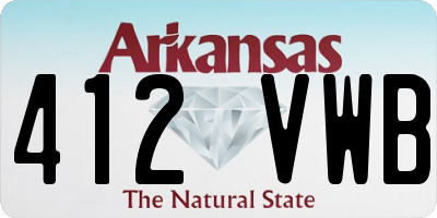 AR license plate 412VWB