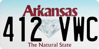 AR license plate 412VWC
