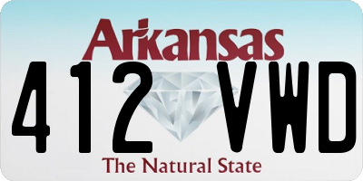 AR license plate 412VWD