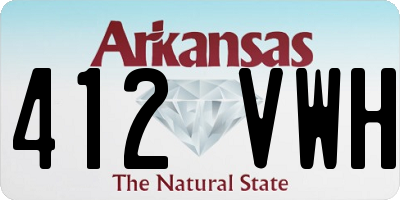 AR license plate 412VWH