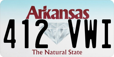 AR license plate 412VWI