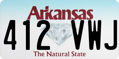AR license plate 412VWJ