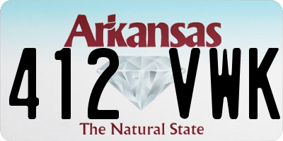 AR license plate 412VWK