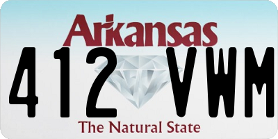AR license plate 412VWM