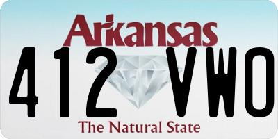 AR license plate 412VWO