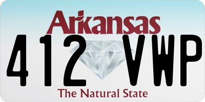 AR license plate 412VWP