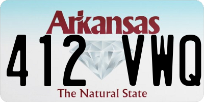 AR license plate 412VWQ