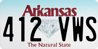 AR license plate 412VWS