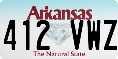 AR license plate 412VWZ