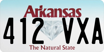 AR license plate 412VXA