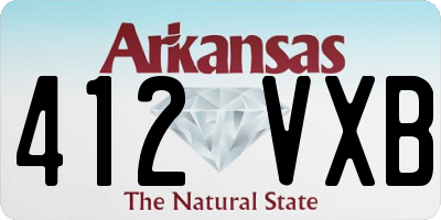 AR license plate 412VXB
