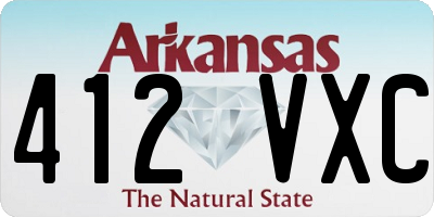 AR license plate 412VXC