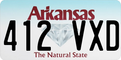 AR license plate 412VXD