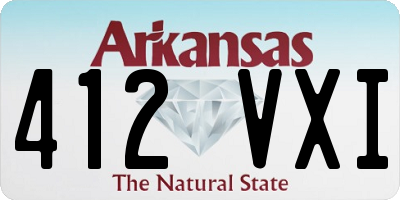 AR license plate 412VXI