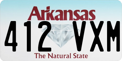 AR license plate 412VXM