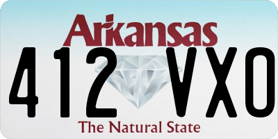 AR license plate 412VXO