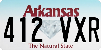 AR license plate 412VXR