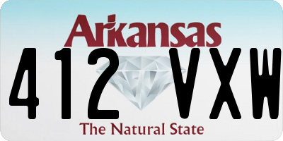 AR license plate 412VXW