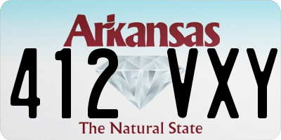 AR license plate 412VXY