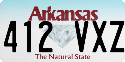 AR license plate 412VXZ