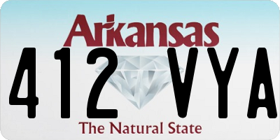 AR license plate 412VYA