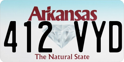 AR license plate 412VYD