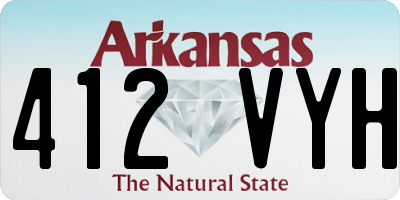 AR license plate 412VYH