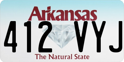 AR license plate 412VYJ