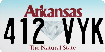 AR license plate 412VYK
