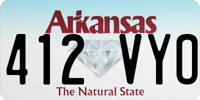 AR license plate 412VYO