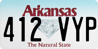 AR license plate 412VYP