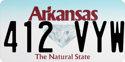 AR license plate 412VYW
