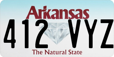 AR license plate 412VYZ