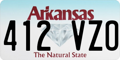 AR license plate 412VZO