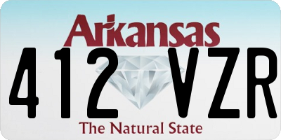 AR license plate 412VZR