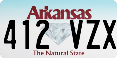 AR license plate 412VZX