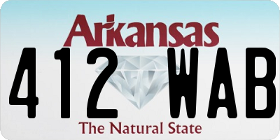 AR license plate 412WAB