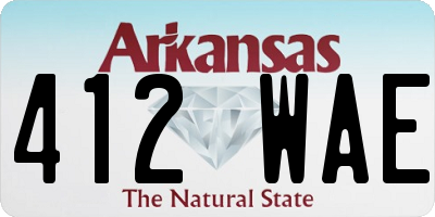 AR license plate 412WAE