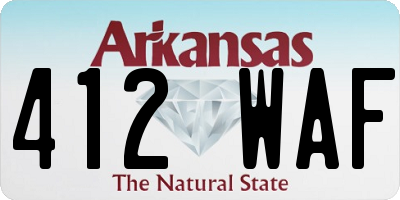 AR license plate 412WAF
